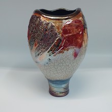 #220132 Raku Vase 3xFired $42 at Hunter Wolff Gallery